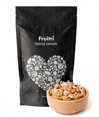Fruitri Kashmiri Walnut kernels, 4-8PCs Broken Akhrot Giri without Shell (1kg), Pack of 1
