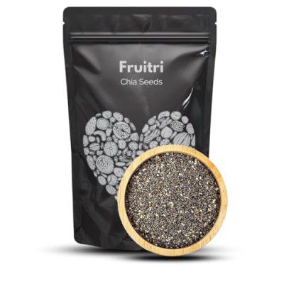Fruitri Premium Chia Seeds - 200g, Natural Chia Seed for Eating, Perfect for Smoothies, Baking, and Healthy Snacks, Seeds for Weight Management, Rich in Calcium, Protein & Fibre