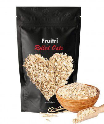 Fruitri Premium Rolled Oats- Gluten Free Organic Diet Food for Weight Loss, 100% Whole Grain, Breakfast Cereal (Plain, 250)