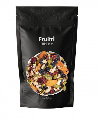 Fruitri Superfood Trail Mix 400g- Roasted Almonds, Pumpkin, Sunflower, Watermelon, Flax Seeds, Black Raisins, Black Currant, Cranberries and Blueberries