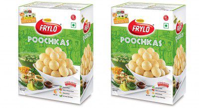 Frylo Multigrain Poochkas Panipuri Kit (All in One) with Tamarind Paste, Green Chilli Paste, Pudina Pani Paste and Masala Boondi (215 Grams)
