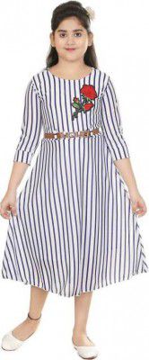 FTC FASHIONS Girls Calf Length Casual Dress (3/4 Sleeve)