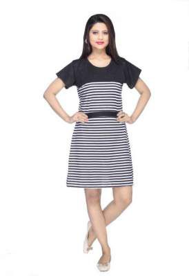 FTC FASHIONS Women A-line Black Dress