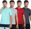 Ftx Men Multicolor Solid Polyester Pack Of 4 T-Shirts (M)...