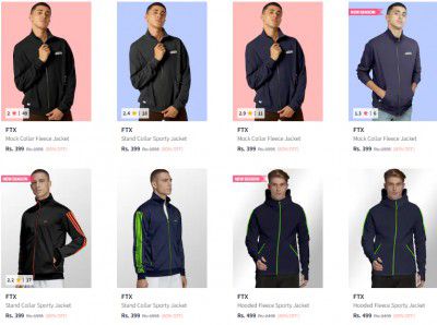 FTX Men's Jackets Starts ₹269