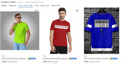 Ftx Mens T Shirts at ₹100
