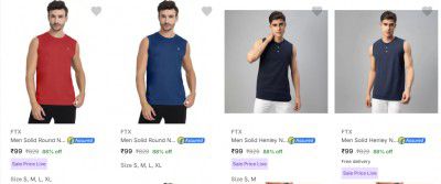 Flipkart: Upto 90% OFF On FTX Mens T-Shirts Starting @ ₹74