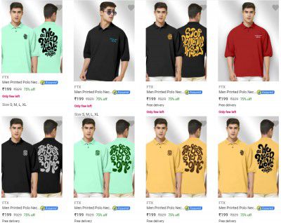 FTX  Mens T Shirts Starts ₹199