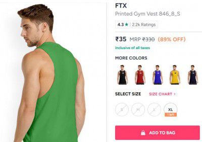 FTX Printed Gym Vest 846_8_S