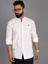 FUBAR Mandarin Collar Cotton Casual Shirt...