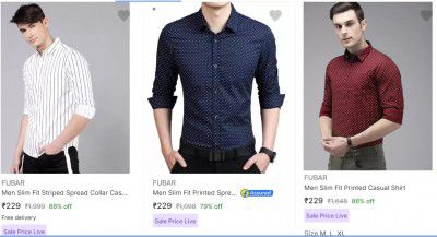 FUBAR shirt for Men upto 88% Off