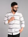 FUBAR Slim Fit Horizontal Stripes Opaque Casual Shirt...