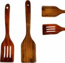 FUFU HANDICRAFT Salad Servers: Wooden Ladle/Spoon with Natural Wood, Long Handle, Eco-Friendly, Light Weight...