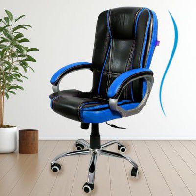 FUGO FG12BL Ergonomic Office Chair with Adjustable Height, Cushioned Back & Seat, Tilting Mechanism, 3-Year Warranty.