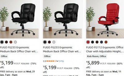 FUGO Office Chair Starts at Rs 3099