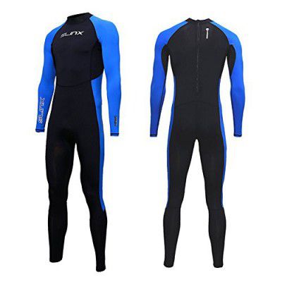 Full Body Dive Wetsuit Sports Skins Lycra Rash Guard for Men Women, UV Protection Long Sleeve One Piece Swimwear for Snorkeling Surfing Scuba Diving Swimming Kayaking Sailing Canoeing (L)