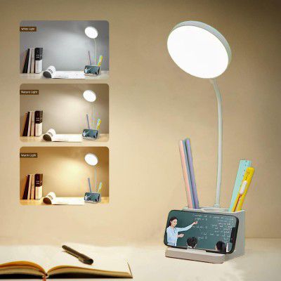 Fulminare LED Desk Lamp Dimmable Table Lamp Reading Lamp with USB Charging Port 3 Colour Mode, Work (Pawn)