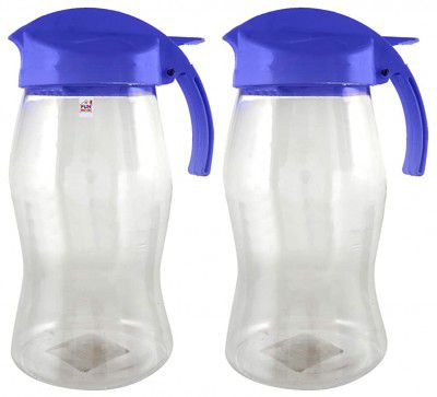 Fun Homes 2 Pieces Plastic Leakproof Oil Bottle Olive Oil Dispenser for Kitchen Storage Container 1100 Ml (Purple)