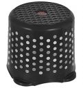 Fun Homes Comfy Stool Dot Printed Multiuses Portable, Lightweight, Strong, Durable Plastic Bathroom/Step/Sitting Stool, Patla (Black)-46FH0151, Standard...