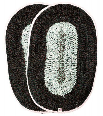 Fun Homes Cotton Indoor Machine Washable Doormat, BathMat- Pack of 2 (Brown)