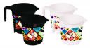Fun Homes Disney Mickey Minnie Print 4 Pieces Unbreakable Strong Plastic Bathroom Mug,500 ML (Black & White) -HS_35_FUNHOMES17589...