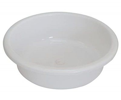 Fun Homes Multiuses Unbreakable Plastic Knead Dough Basket/Basin Bowl For Home & Kitchen 6 Ltr (White) 52FH3822