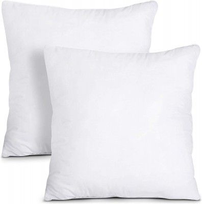 Fun Homes Microfiber Cushion Filler (16x16 inch, White)- 2 Pieces