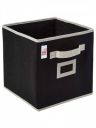 Fun Homes Non Woven Fabric Foldable Extra Small Storage Cube with Handle for Toy, Books, Shoes (Black)...