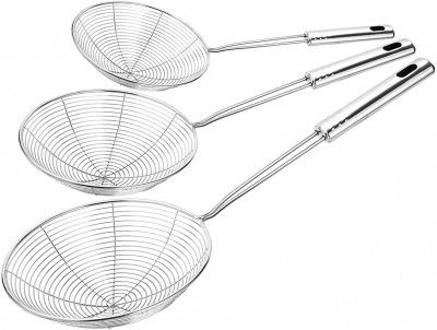 Fun Homes Stainless Steel Deep Fry Set of 3 Pcs (16 & 18 & 20 cm)