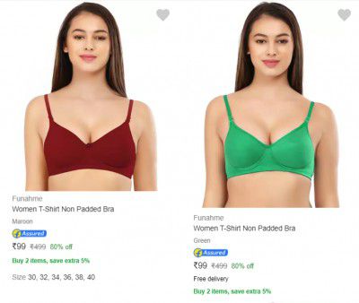 Funahme Womens Bras @ ₹99