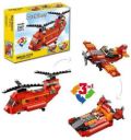 FunBlast Decool 3107 Architect Series 3 in 1 – Fighter Helicopter, Fighter Jet, Fighter Boat Building Block Brick– 145 Brick Pieces-Multicolor...
