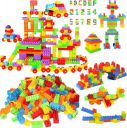 FunBlast DIY Plastic Small Size Building Blocks for Kids, 120+ Pcs Building Blocks Toy (120+ Blocks with 22 Wheels)...