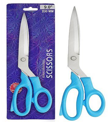 FunBlast Stainless Steel Scissors - Razor Sharp Cutting Scissors, Multiple Use Scissor, Office Stationery Scissors, Hair Cutting, Fabric, Clothes, Cutting Scissors (Random Color)