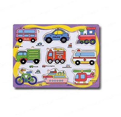 FunBlast Transport Puzzle Board- Pack of 1 Wooden Toys, Educational Toys for Kids, Montessori Wooden Learning Puzzle Board Toy, Wooden Toys for Kids -Multicolor
