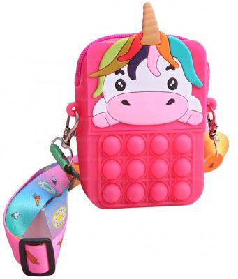 FunBlast Unicorn Pop it Sling Bag - Crossbody Bag for Kids, Pop it Purse for Girls, Pop it Bag for Girls Sling Bag for Girls, Sling Bag for Women - Best Birthday Return Gifts for Kids