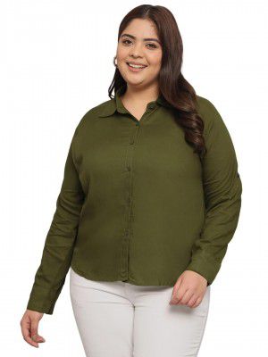 FUNDAY FASHION Women Oversized Casual Rayon Shirt