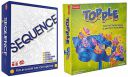 Funskool Games - The Original Sequence, Game for The Entire Family, Multicolor & Funskool Games - Topple, Strategy Balancing and Skill Game, Stack 5 in a Row - Multicolor...