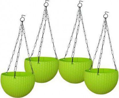 Funtastik Plant Container Set  (Pack of 4, Plastic)