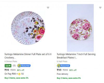 Funtogo Tableware & Dinnerware Up to 73% off