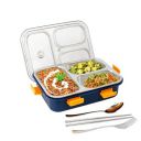 FUNVERSE Lunch Box for Adults - Lunch Box for Kids - with Spoon & Fork - Stainless Steel Lunch Box with 3 Compartment - Durable Perfect Size for On-The-Go Meal, BPA-Free (Blue)(3 Compartment)(750ml)...