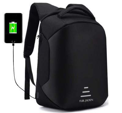Fur Jaden Anti Theft Backpack with USB Charging Port 15.6 Inch Laptop Bagpack Waterproof Bag