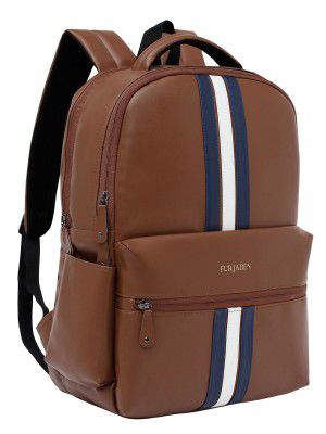 FUR JADEN Vegan Leather 30L 15.6 Inch Laptop Backpack