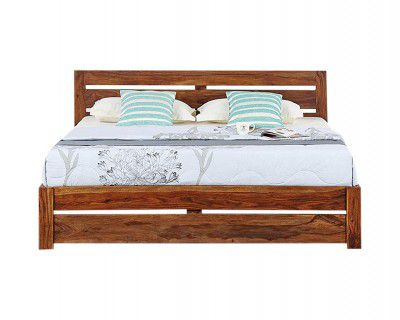 Furinno Sheesham Wood Lorenzo King Size Bed (Natural Finish) (MD-BEDK05)