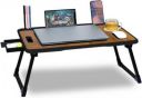 FurniGully Foldable multipurpose Table Wood Portable Laptop Table (Finish Color - BROWN)...