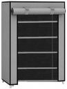 FurniGully Grey1 Metal Collapsible Shoe Stand  (Grey, 4 Shelves, DIY(Do-It-Yourself))...