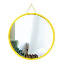 Furnish Craft Designer Round Wall Mirror for Living Room, Bedroom, Home Decor & Gift (Yellow, 16x16 Inch)...