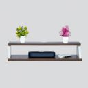 Furniture Café Engineered Wood TV Cabinet for Living Room, Set Top Box Stand & Wall Display Rack | Dining Room, Bedroom (Upto 32" Inch) (Brown-White)...