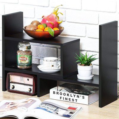 Furniture Café Modern Wooden Desk Organizer Shelf 