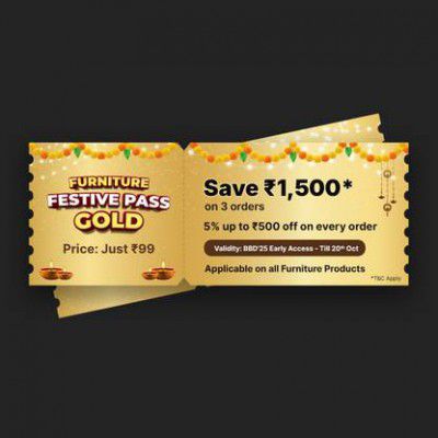 Flipkart : Furniture Festive Pass - Gold  (Till 20th Oct) + Guranteed sale Prices on All Furniture Products