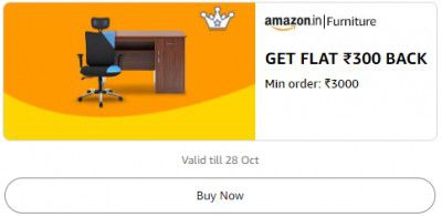 Furniture: Get Flat ₹300 Back Min order ₹3000